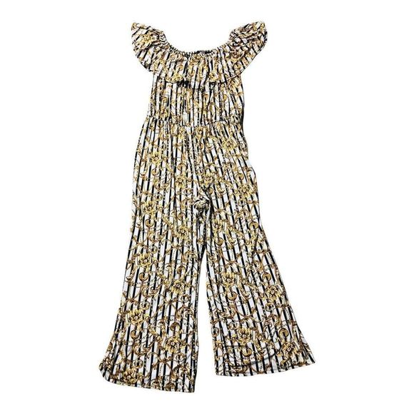 8912 women's sz 3xl XXL chain link romper off shoulder - Picture 1 of 5